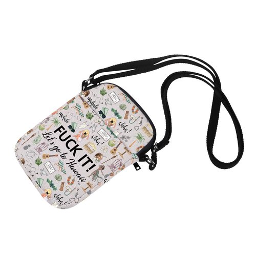 Hawaii Cosmetic Makeup Bag Hawaii Travel Gift Hawaii Travel Pouch Girls Trip to Hawaii Gift for Her Beach Lover Gift (Crossbody bag)