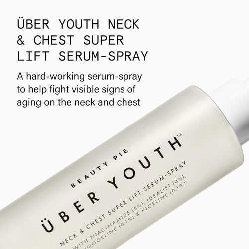 Beauty Pie Über Youth Neck & Chest Tightening Serum Spray - Firming Anti-Aging Formula | 3.2 fl oz