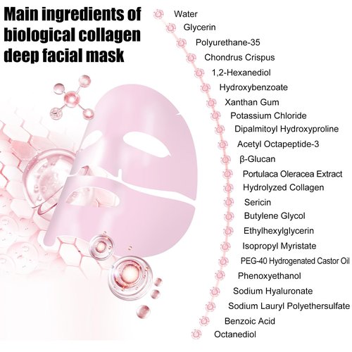 BNIFI Collagen Face Mask- Hydrating Overnight Hydrogel Facial Mask Suitable for Women's Delicate Skin care, Minimizes Pores, and Firms Skin (28 grams) × 4 pieces