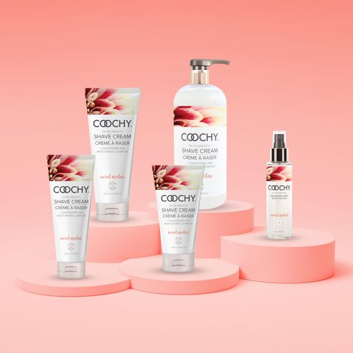 Coochy Shave Cream - Moisturizing Shave Lotion - Gentle Intimate Shaving Cream - For Bikini Area, Underarms, Legs & More - Rash-Free, Hydrating Formula - Sweet Nectar, 32 oz