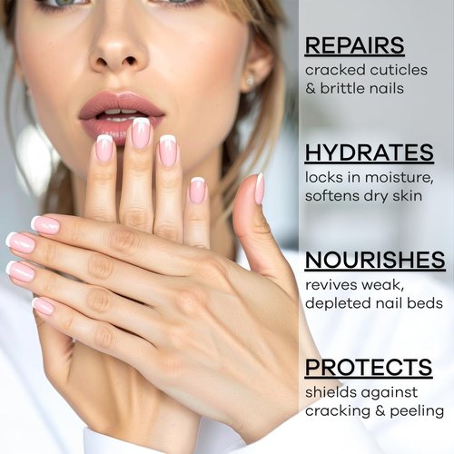 Ellie Chase Moisturizing Cuticle & Nail Care Oil - Vanilla Scented, 2.3 Fl Oz | Jojoba, Aloe & Vitamin E Infusion for Hydration & Strength
