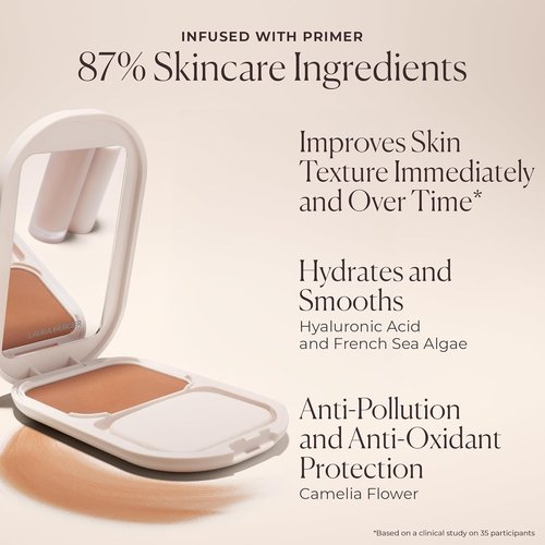 Laura Mercier Real Flawless Powder Foundation - Sheer to Medium Coverage, 16 HR Fade-Proof, Hydrating Compact