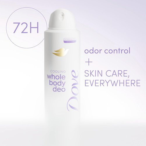 Dove Aluminum-Free Whole Body Deodorant - Coconut & Vanilla | 72-Hour Odor Control, 4 oz