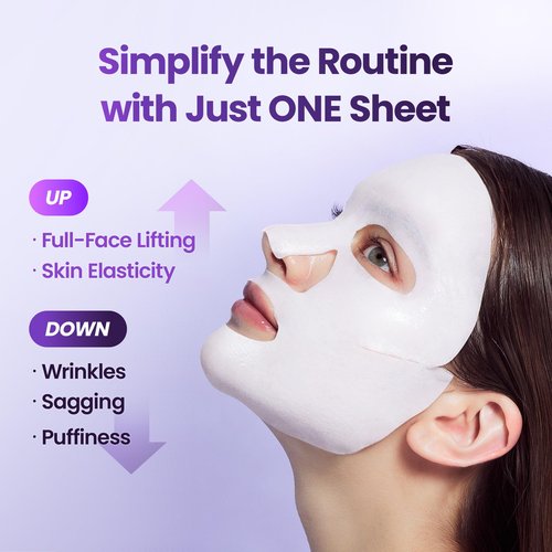 BIOHEAL BOH Probioderm 3D Lifting Cream Mask 6 Sheets | Korean Collagen Face Mask for Wrinkles, Firming & Anti-Aging | Probiotic Skincare Sheet for Sagging Skin, Instant Lift & Hydration