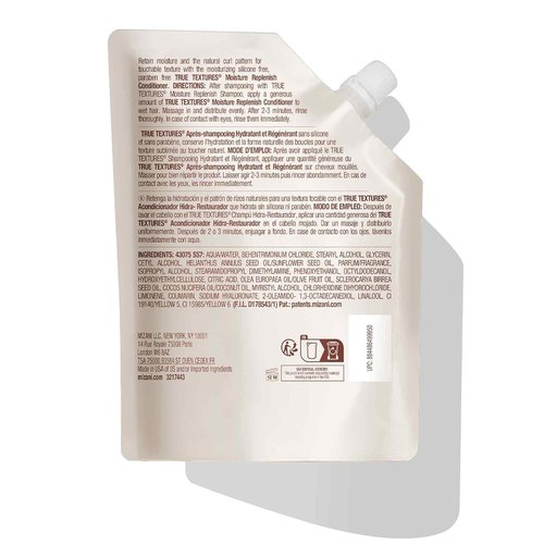 Mizani True Textures Moisture Replenish Conditioner - Deep Hydration for Curly Hair with Coconut & Olive Oil