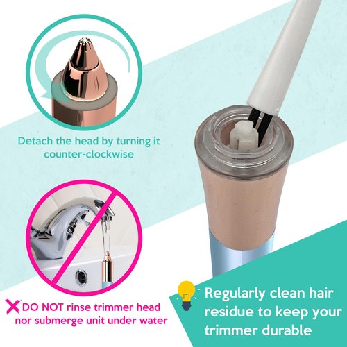 iMusthav 2 in 1 Flawless Eyebrow and Facial Hair Remover for Women Painless Electric Razor Epilator Trimmer Shaver with 18K Gold-Plated, USB Rechargeable, 360° LED for Eyebrow and Face Hair Removal
