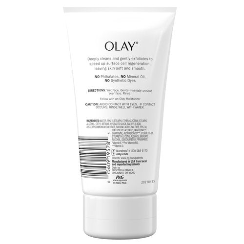 Olay Regenerist Regenerating Cream Cleanser Face Wash, 5 Fl Oz, Pack of 3