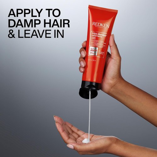 Redken Frizz Dismiss Rebel Tame Leave-In Cream - Heat Protection for Frizzy Hair, 6.8 oz