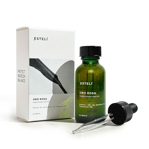 ESTELÍ – Oro Rosa Supercriticals Face Oil – Antioxidant-Rich Hydrating Essence with Rosehip & Sea Buckthorn – Vegan & Fast-Absorbing Formula