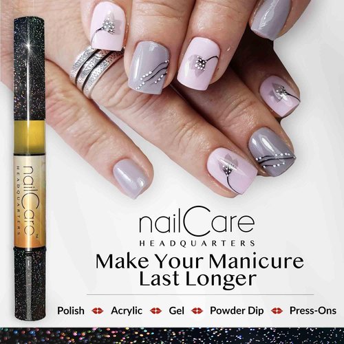 Nail Care Headquarters Simply Pure Cuticle Oil Pen for Nails - Nail Strengthener & Growth Serum for Damaged Nails, Hangnails w/Jojoba cuticle oil—Milk & Honey Fragrance