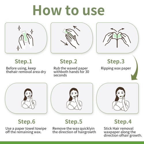 Facial Wax Strips for Women – 98% Natural Formula, Hypoallergenic for Sensitive Skin – Face Wax Strip for Hair Removal, Gentle & Quick Eyebrow Wax Strips for Upper Lip, Chin, Legs & Bikini Line 230cs