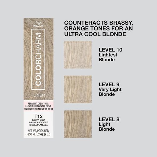 COLORCHARM Permanent Crème Hair Toner - Paraben-Free, Gluten-Free & Vegan | 2 oz