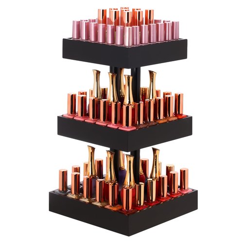 Homde Nail Polish Organizer for 86-123 Bottles, 360 Rotating Nail Polish Rack Holder, Display Storage Shelf for Fingernail Stand and Essential Oil, Gifts for Women Girls- Bamboo,Black