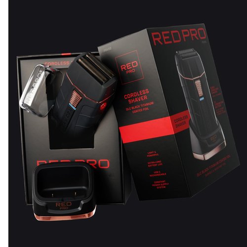 RED Pro Titanium Foil Shaver Cord/Cordless Shaver for Men, Powerful Electric Razor USB-C Rechargeable, Up to 170 Minutes of Run Time, Quiet, Durable and Portable (Matte Black)