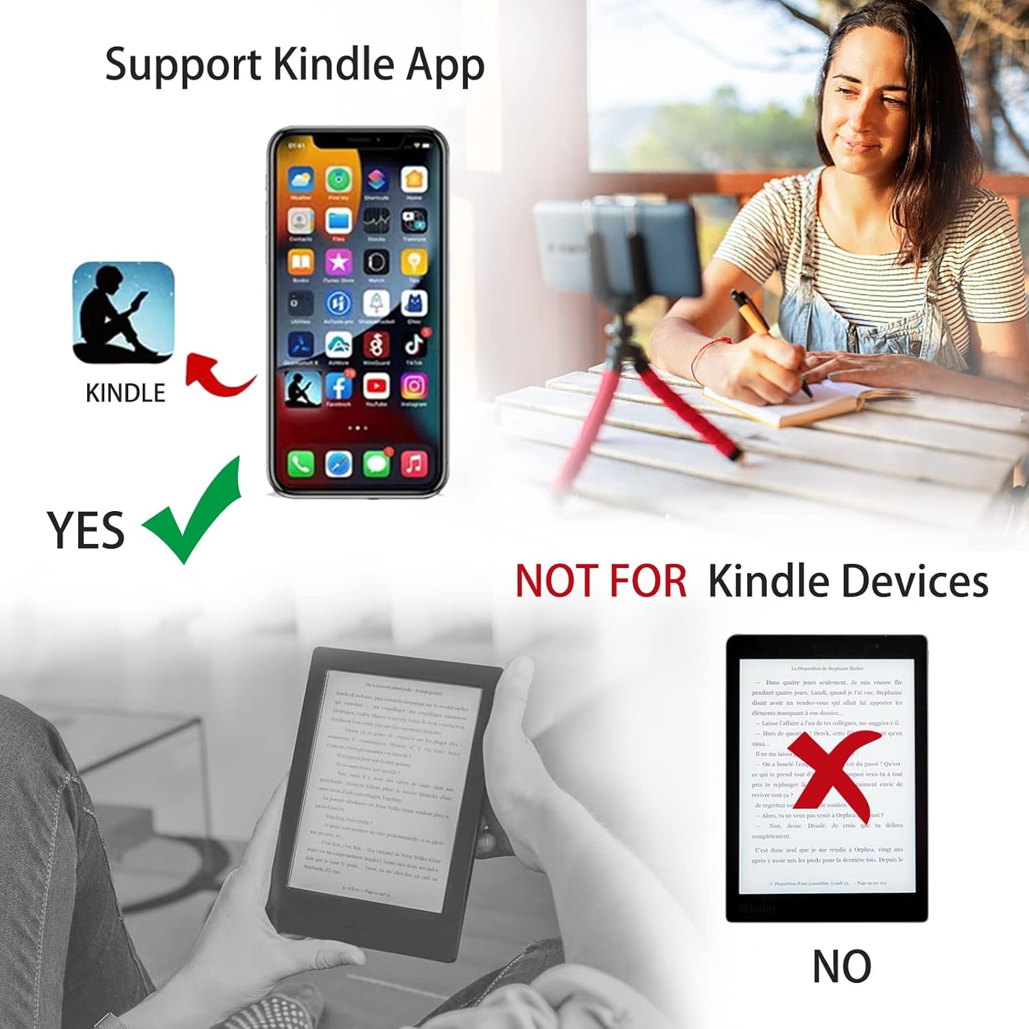 TIK Tok Bluetooth Remote Control - Page Turner & Camera Shutter for iPhone/Android | Black