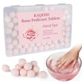 RAQEHO Manicure Spa Balls 8oz -Rose Soak Balls Moisturizing Tablets Cuticle Soften Bombas Efervescentes Para Pedicure Spa Nail Supplies Tools for Hand Soak Pedicure Soak Nail Care Nail Salon（80count）