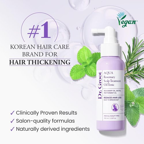 Dr. Groot Rosemary Mint Oil Tonic - Hair Growth Formula with Biotin & Hyaluronic Acid | 3.38 fl oz