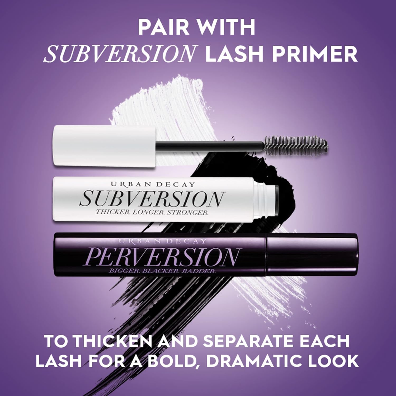 Urban Decay Perversion Mascara & Subversion Eyelash Primer Bundle - Volumizing & Lengthening - Bold Lash Effect