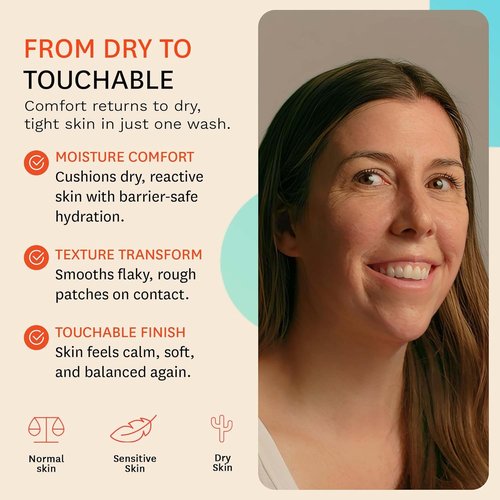 Fig.1 Hydrating Facial Cleanser - Gentle Face Wash with Glycerin & Squalane | Fragrance-Free for Sensitive Skin | 3.4 oz Refillable Bottle