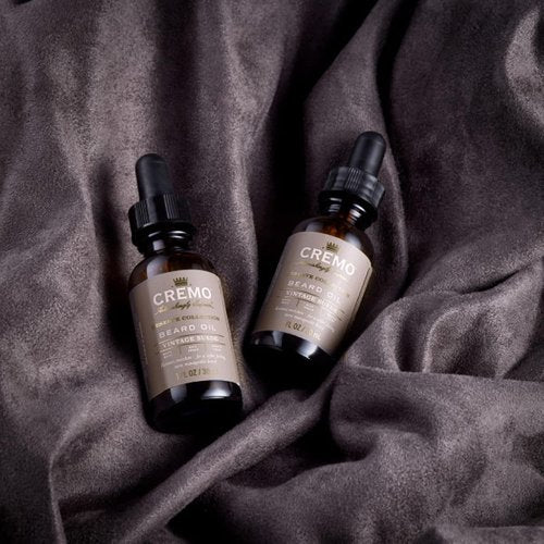 Cremo Beard Oil - Vintage Suede | Restore Moisture & Soften Beard, 1 Fl Oz