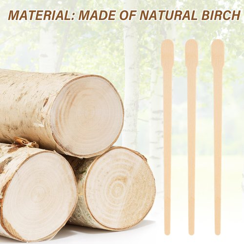 MMonDod Wooden Eyebrow Waxing Sticks with Handle, Small Wood Wax Sticks, Wax Sticks for Hair Removal, Wax Spatulas Craft Applicator Sticks for Eyebrow, Lip, Nose Waxing (1200 Pcs)