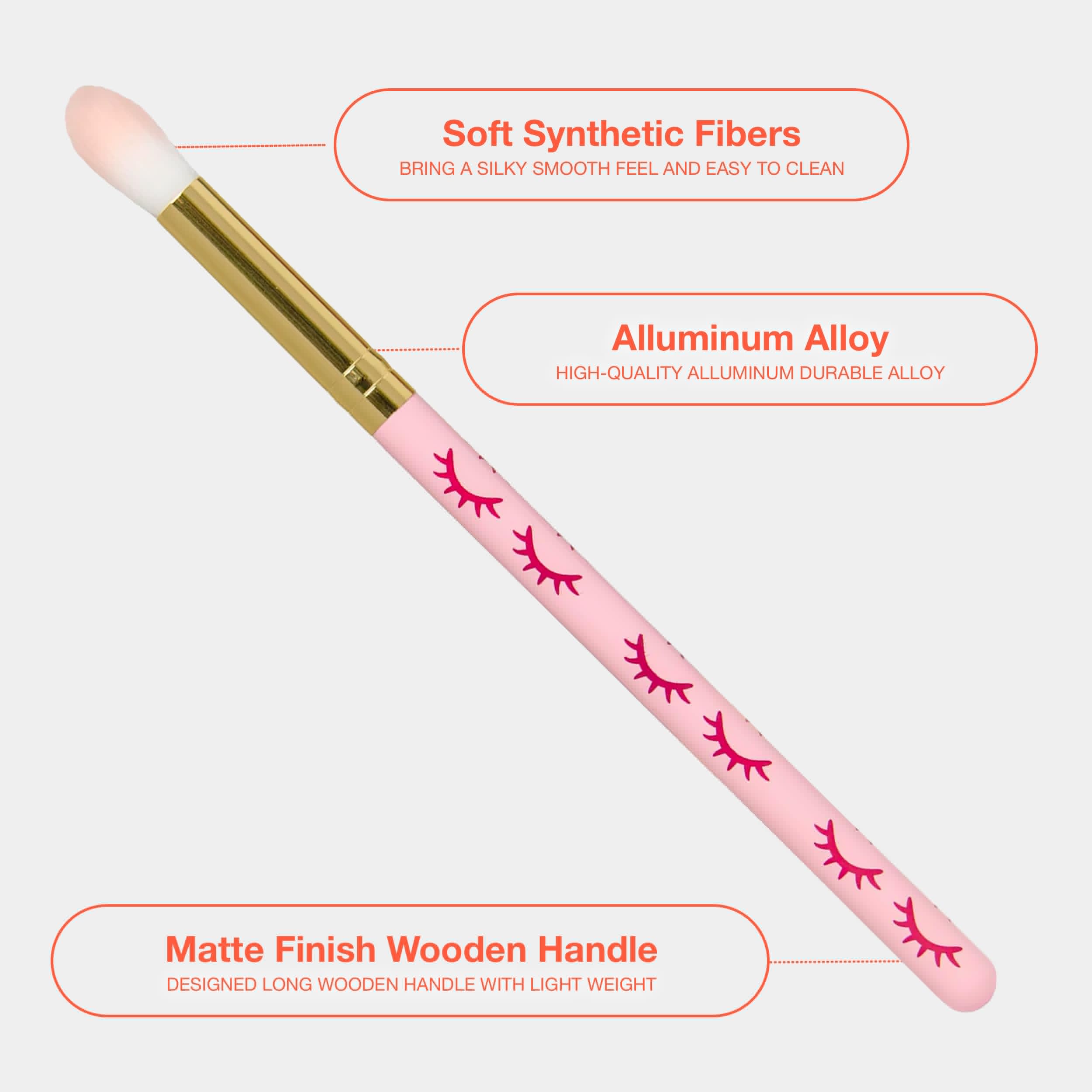 CURACORO Lash Shampoo Brushes Set, Eyelash Cleansing Brush For Cleansing Eyelash Extension, Soft and Comfortable Facial Makeup Remover Tools (Pink, Pack of 10)