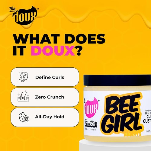 Doux Curl Cream - Curl Defining Custard with Honey, Aloe & Keratin for Frizz Control | 8 oz