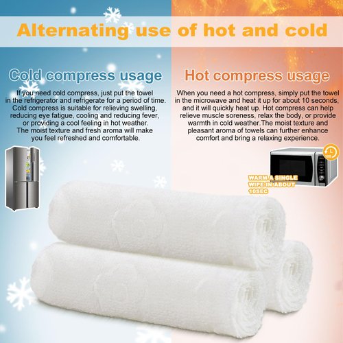Moist Cotton Towel Bulk Moist Towelettes Individually Wrapped 8.7" x 8.7",White Towel Services,Refreshment Pre Moistened Towels Lavender,Lemon,Mint and Unscented for Sport Party Spa (pack of 100)