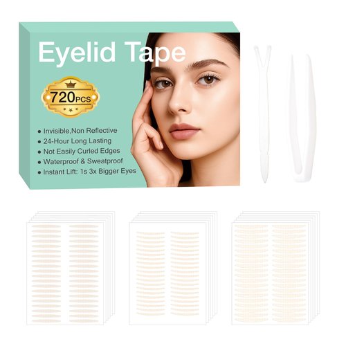 720pcs Invisible Double Eyelid Tape — Eyelid Lift for Sagging or Hooded Eyelids, Uneven Lids, and Single Eyelids, Mother's Day Gift