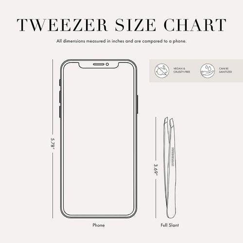 Tweezerman Stainless Steel Slant Tweezer - Eyebrow Tweezers for Women and Men (Classic Stainless)