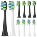 YMPBO Toothbrush Replacement Heads Compatible with 7AM2M AM100/AM105/AM110 Electric Toothbrush, Soft Brush Bristles, 5 Pack White + 5 Pack Black