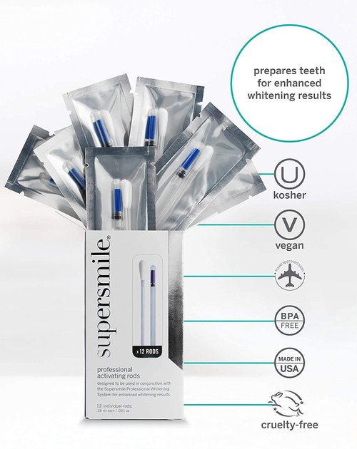 Supersmile Professional Whitening Activating Rods - Enhance Your Smile | 28 Count