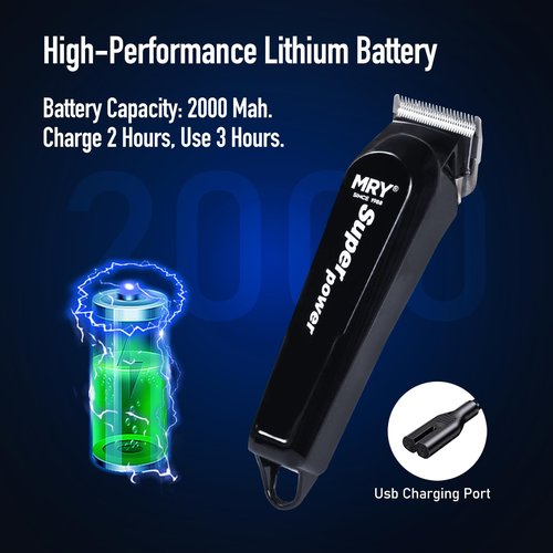 MRY Cordless Hair Clippers Rechargeable LCD Display Professional Guide Combs Hair Clippers for Men Women Barbers Hair Cutting Kit