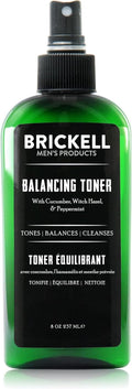 Brickell Men's Balancing Face Toner - Natural, Alcohol-Free Formula with Witch Hazel | 8 Ounce