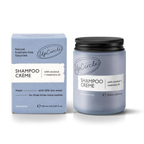 UPCIRCLE Jumbo Shampoo Crème with Rosemary Oil + Pink Berry - 150ml – Gentle Formulation To Soothe + Cleanse – Coconut + Grapefruit oil – Natural, Vegan + Cruelty-Free