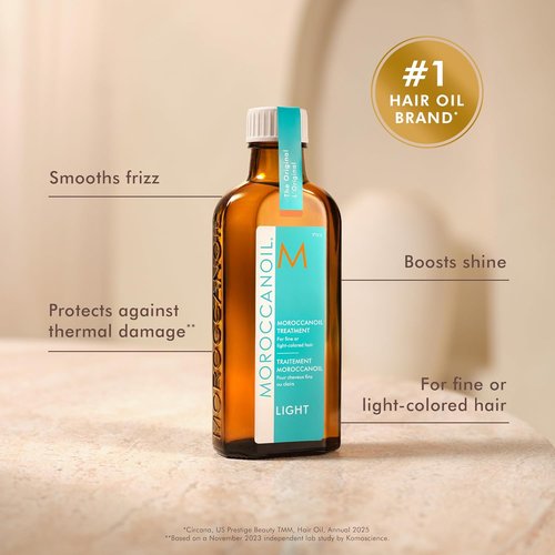 Moroccanoil Treatment Light - Nourishing Hair Oil for Fine Hair | 3.4 Fl Oz
