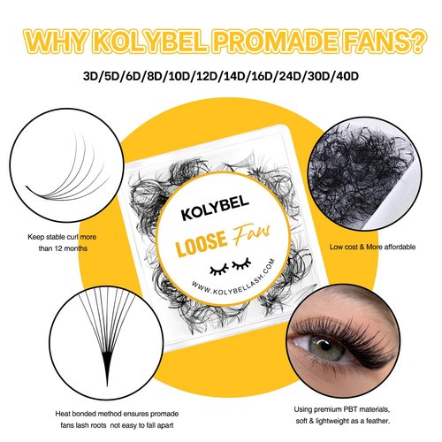 500 Premade Fans Lash Extension 10D 0.05 D Curl Promade Fans 12mm Premade Lash Fans for Eyelash Extension Middle Stem Handmade Loose Pre made Eyelash Fans Volume Soft Pointy Base (10D,0.05-D-12MM)