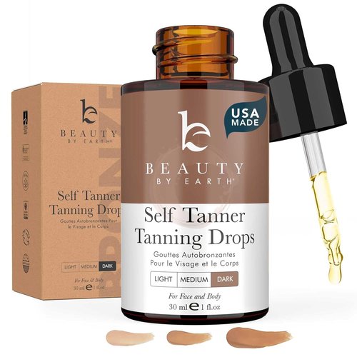 Skiennix Self Tanning Drops for Face - Ultra Dark, Organic & Natural Formula for a Sunless Glow