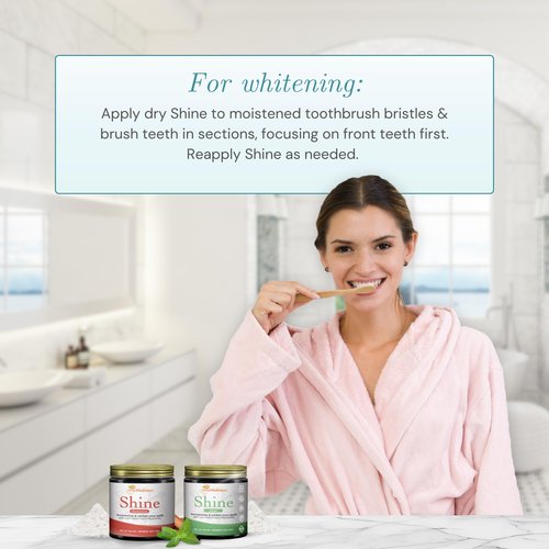 OraWellness Shine Remineralizing Tooth Powder with Hydroxyapatite, Made in The USA, Fluoride Free Tooth Repair, Natural Teeth Whitening Powder, Teeth Polish & Stain Remover, Mint