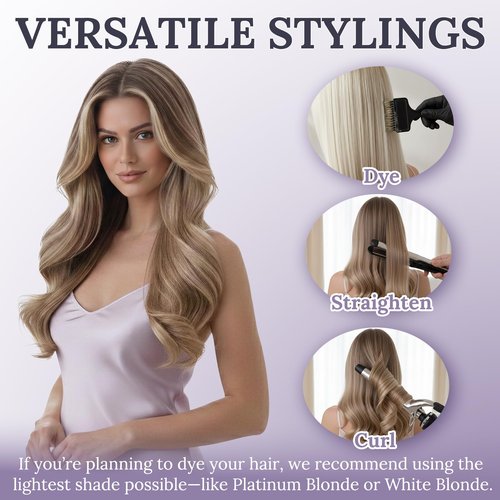 Fshine Wire Hair Extensions Real Human Hair 12 Inch Balayage Olive Brown to Ash Brown Mix Blonde Secret Layered Hairpiece One Piece Clip in Extensions Human Hair 76 G