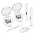 Happy Heartbeat False Lashes Natural Look Thin Band Eyelashes,Wispy Soft Cat Eye Volume Reusable Strip Fake Lashes,with Lash Glue and Eyelash Curler Professional Kit (LS1 Kit)