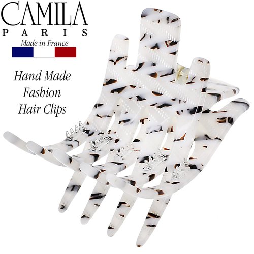 Camila Paris CP3477 French Hair Clip for Women, Hand-Made Hair Side Clips, 2 Inch Girls Hair Claw Clips Jaw Fashion Durable Styling Hair Accessories for Women, Strong Hold No Slip Grip, Made in France