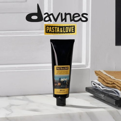 Davines Pasta & Love Medium-Hold Styling Paste - Versatile Hair Paste for Texture & Satin Finish, 4.23 Fl Oz