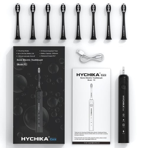 Sonic Electric Toothbrush for Adults,Rechargeable 240 Days Battery Life with 2500mAH Large Capacity, 8 Pack Quality Brushheads,3 Classic Brushing Modes,2 Min Smart Timer Battery Toothbrush,Black