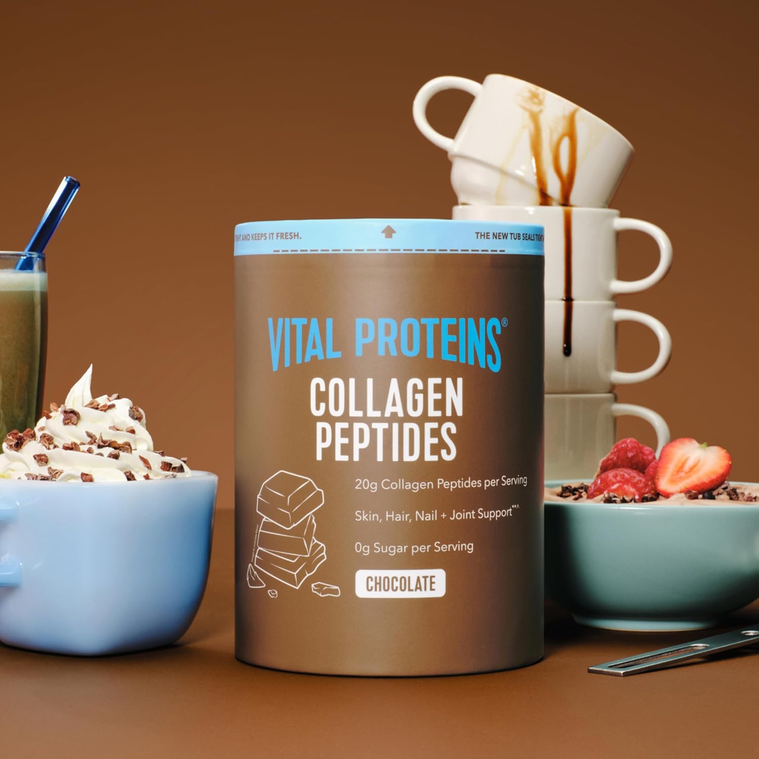 Vital Proteins Collagen Peptides Powder - Chocolate Flavor for Healthy Hair, Skin & Joints | 13.5oz