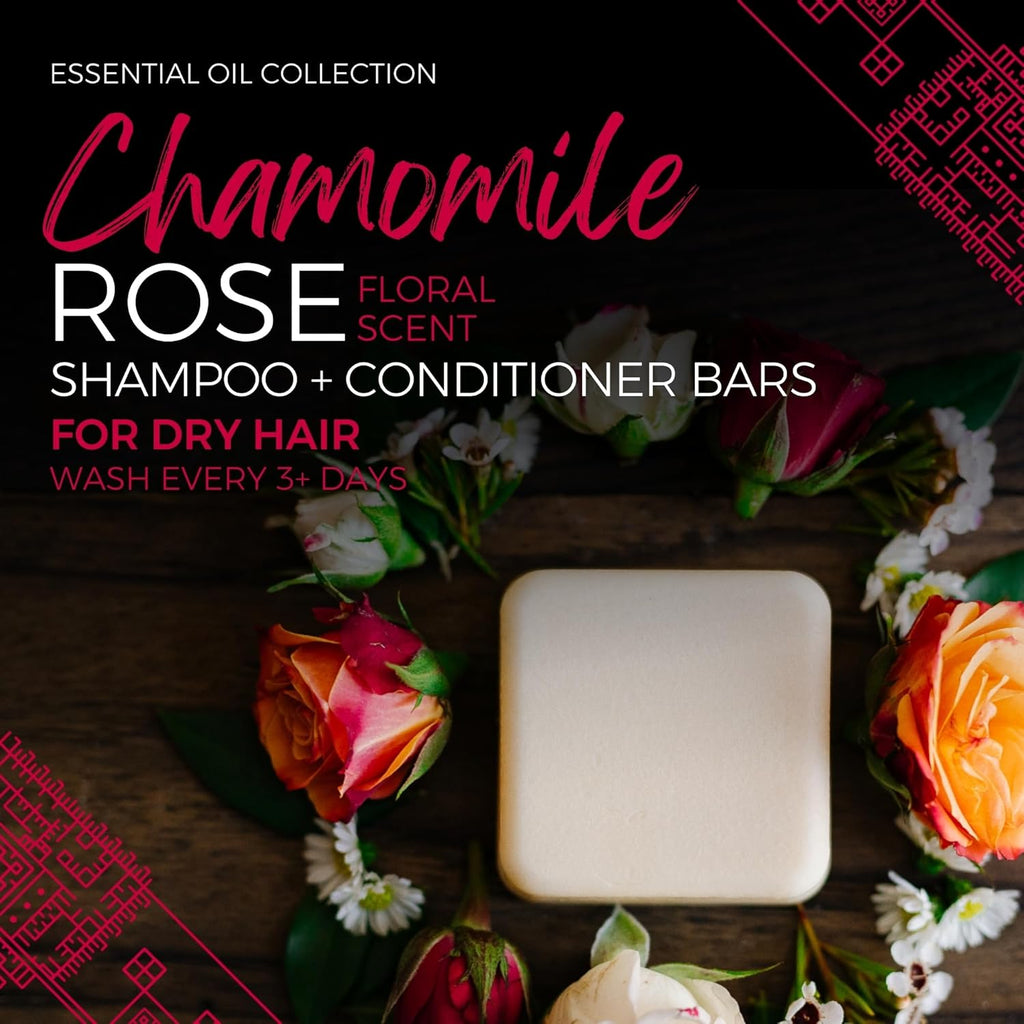 Viori Chamomile Rose Conditioner Bar - All-Natural Organic Formula with Rice Water | Eco-Friendly Size