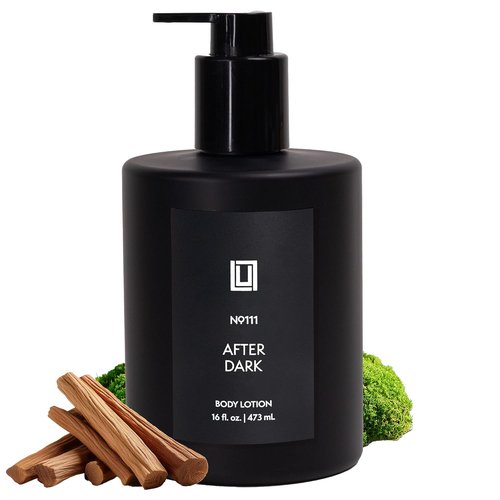Lulu Candles | After Dark Mahogany Teak Body Lotion - Moisturizing Shea Butter & Aloe | 16 Oz. Non-Greasy Formula