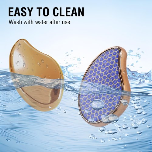 OUKEYA Glass Foot File Callus Remover: Nano Glass Heel Scraper for Feet Shower Foot Scrubber Pedicure Dead Skin Remover Shower Care Crystal Hair Remover Hair Eraser for Back Arms Legs 1PC