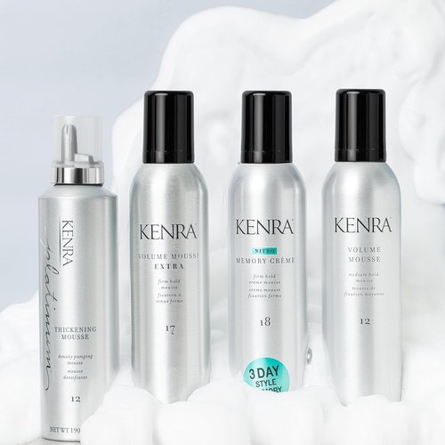 Kenra Volume Mousse 12 | Medium Hold Mousse | Non-Drying, Non-Flaking Lightweight Formulation |Styling Control Without Stiffness Or Stickiness | Tames Frizz & Conditions| All Hair Types| 8 oz (2-Pack)