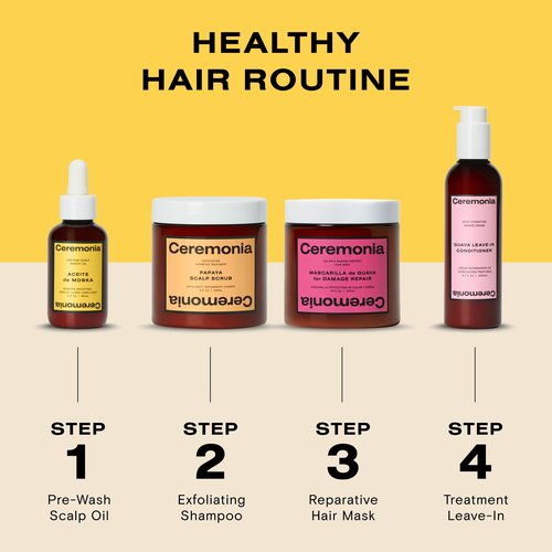 Ceremonia Aceite de Moska Hair Oil Heritage Scalp Remedy Serum Nourishing and Balancing Pre-Shampoo Treatment, 2 Fl Oz | 60 Ml